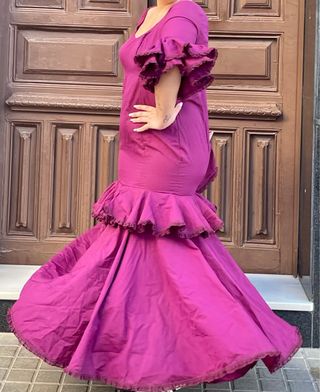 Traje de flamenca talla 44 buganvilla