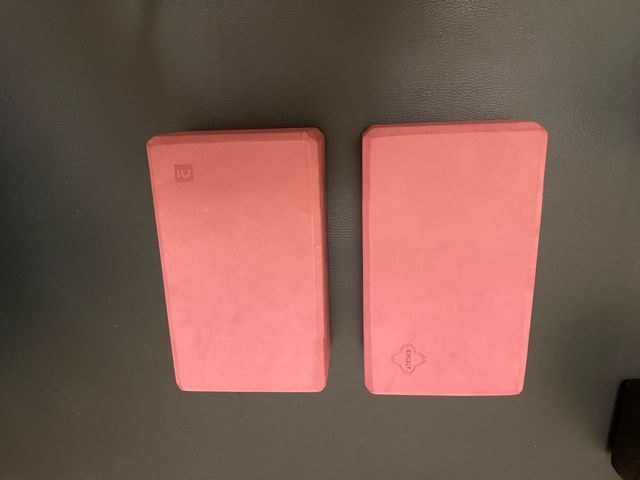 Par de tacos de yoga rosas