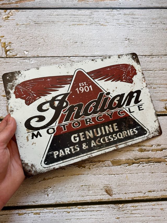 CARTEL PLACA INDIAN MOTORCYCLE PARTS & ACCESORIES
