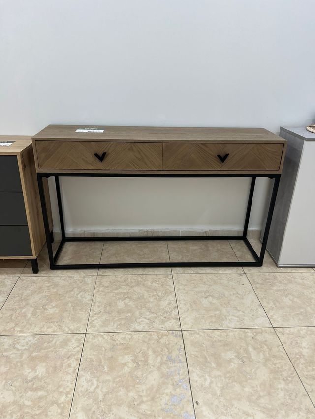 Mueble recibidor madera y metal