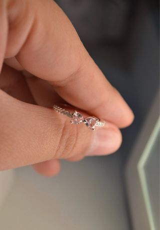 Anillo de lazo de plata de ley 925.