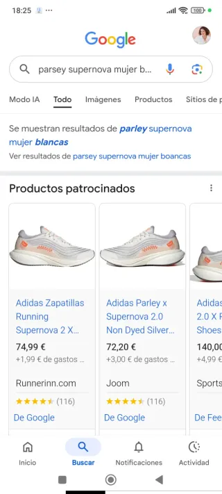 Zapatillas Adidas Supernova Parley Talla 38 2/3