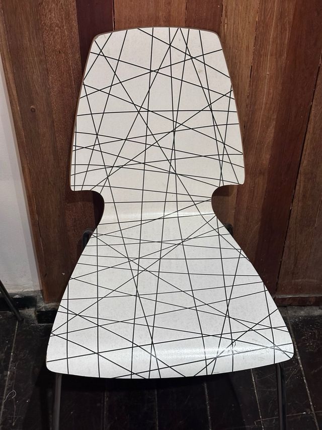 Cadeiras modernas de madeira e metal - Pacote ou unidade