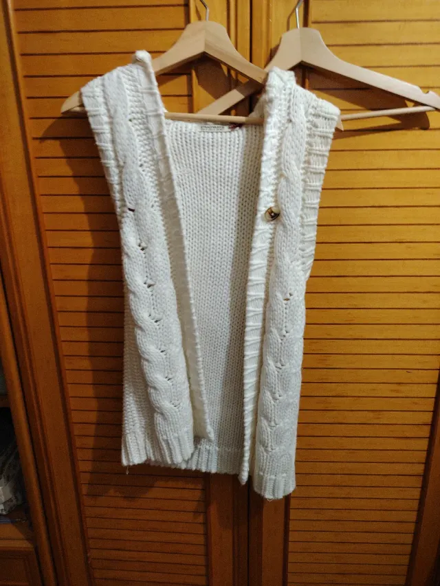 Chaleco largo tejido mujer talla única