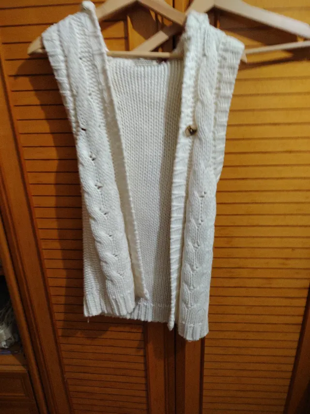 Chaleco largo tejido mujer talla única