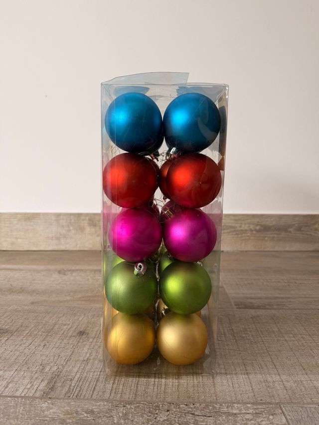 Esferas Navideñas Plástico Multicolor