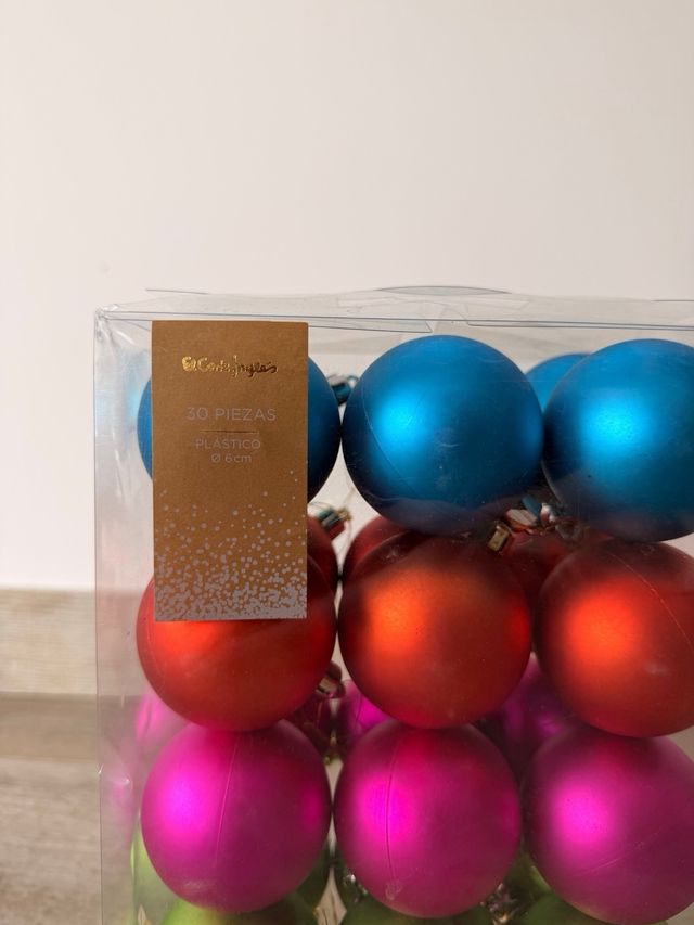 Esferas Navideñas Plástico Multicolor