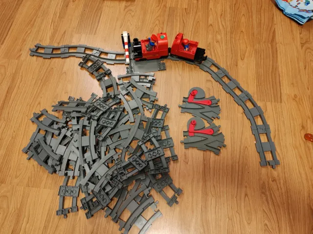 Tren+ vías Lego Duplo Rojo