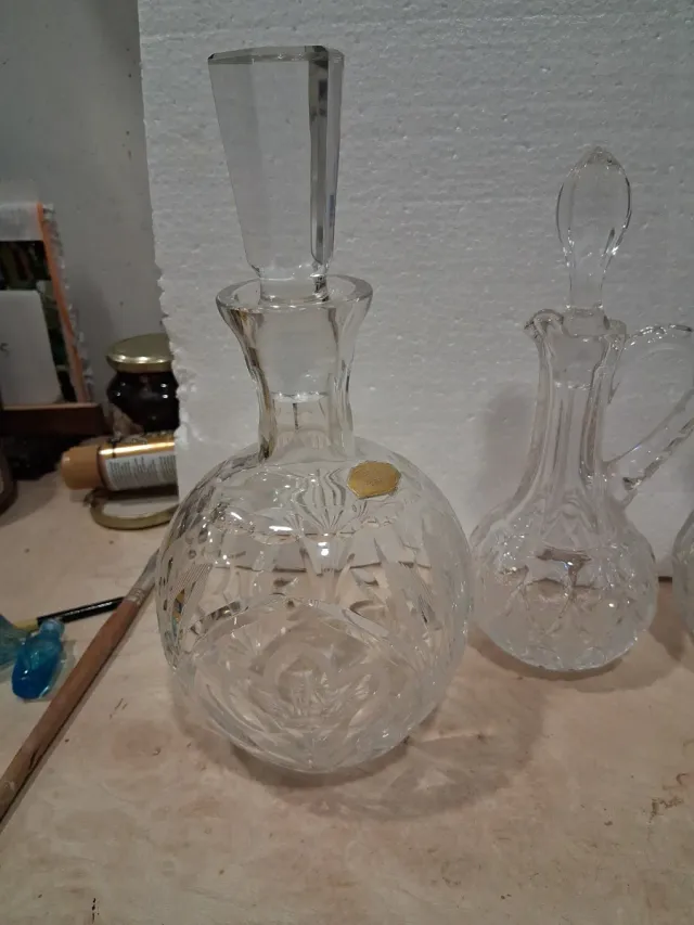 Set di 5 caraffe in cristallo Bohemia Licoreras