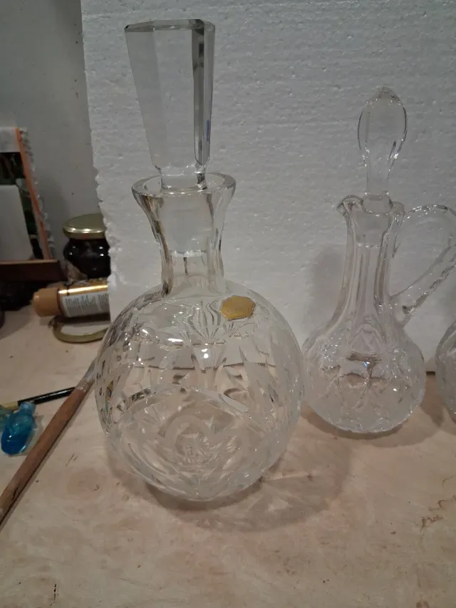 Set di 5 caraffe in cristallo Bohemia Licoreras