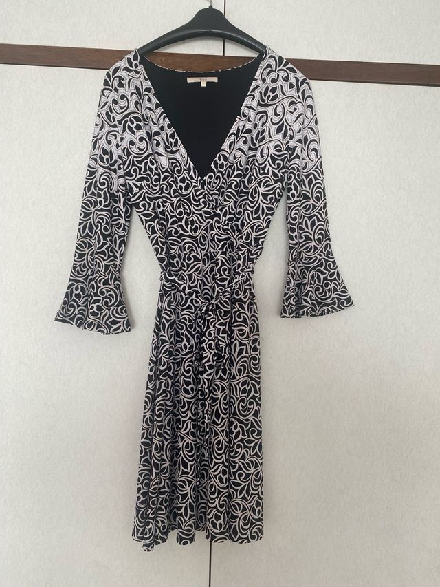 Vestido estampado blanco y negro