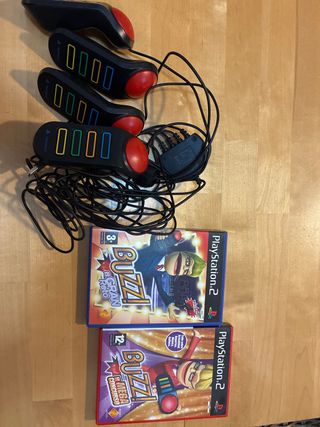 Buzz! PS2 + 4 mandos y 2 juegos incl. memory card