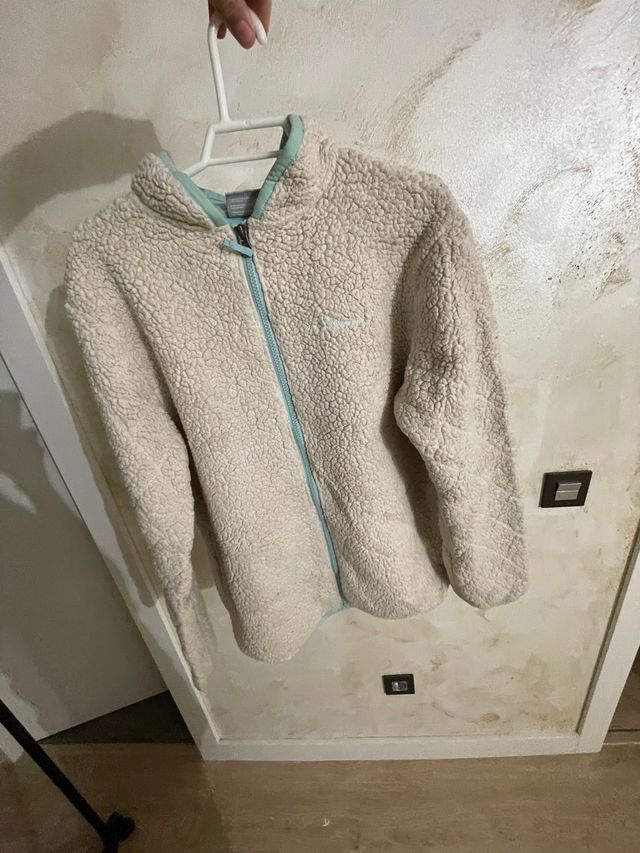 Chaqueta Columbia Beige y Turquesa