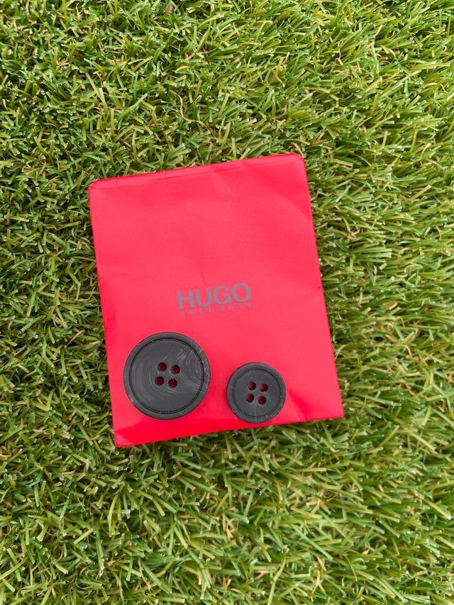 Americana Hugo Boss Cuero Sintético Negro/Rojo