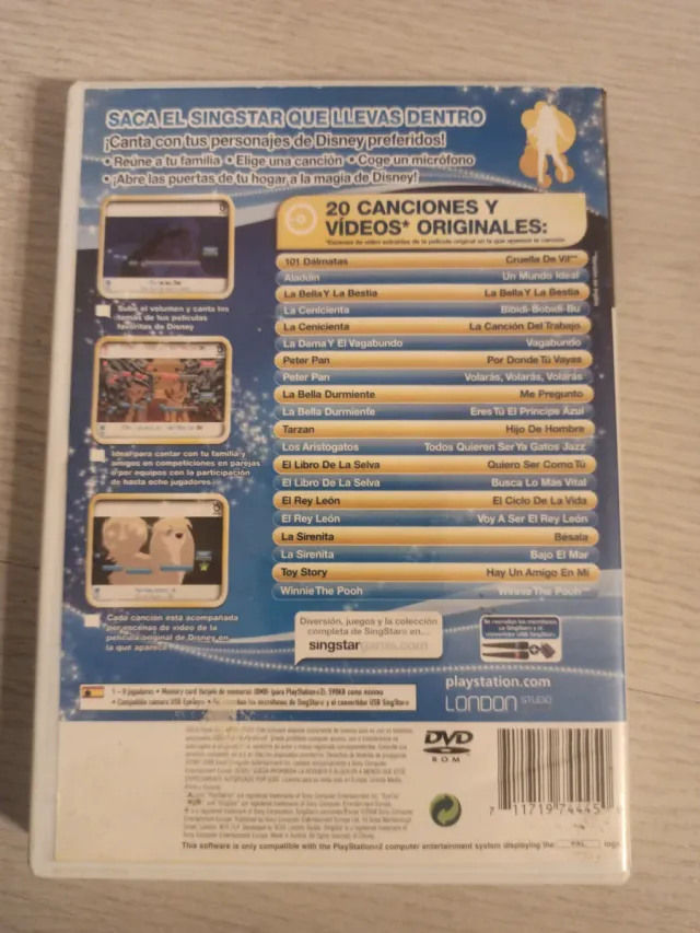 PlayStation 2 Singstar Canciones Disney
