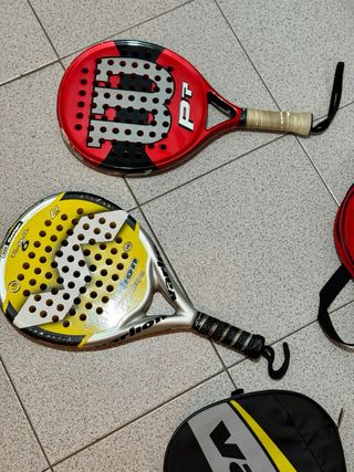 Palas de pádel con fundas