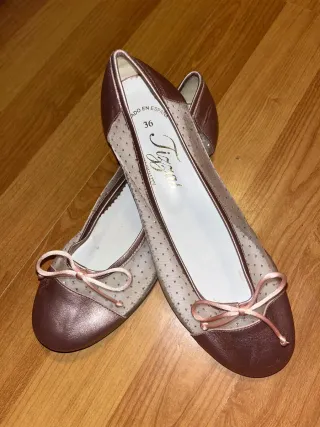 Manoletinas Tigris tul transparente talla 36.