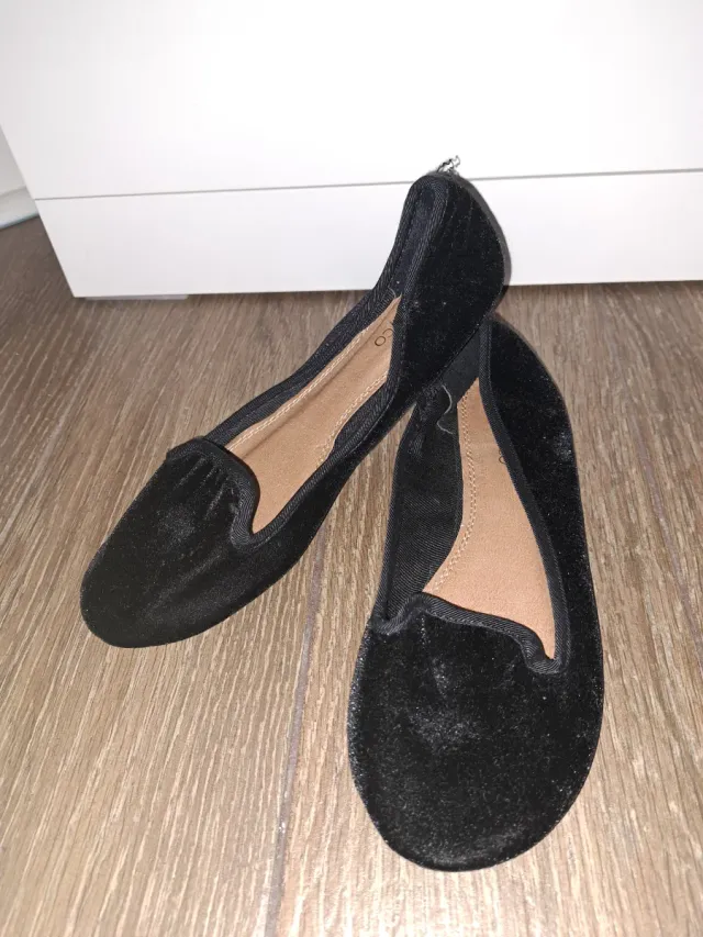 Manoletinas negras terciopelo Blanco