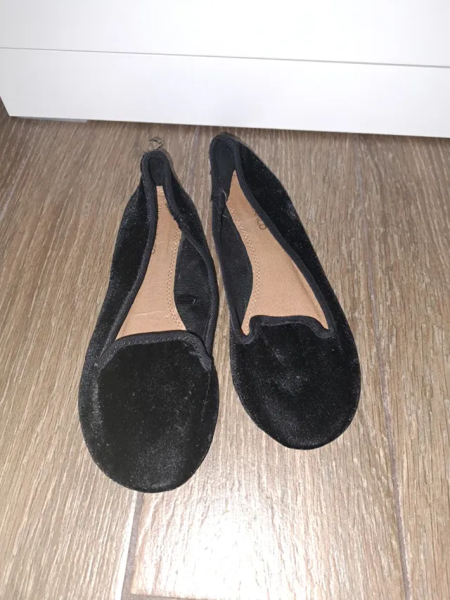 Manoletinas negras terciopelo Blanco