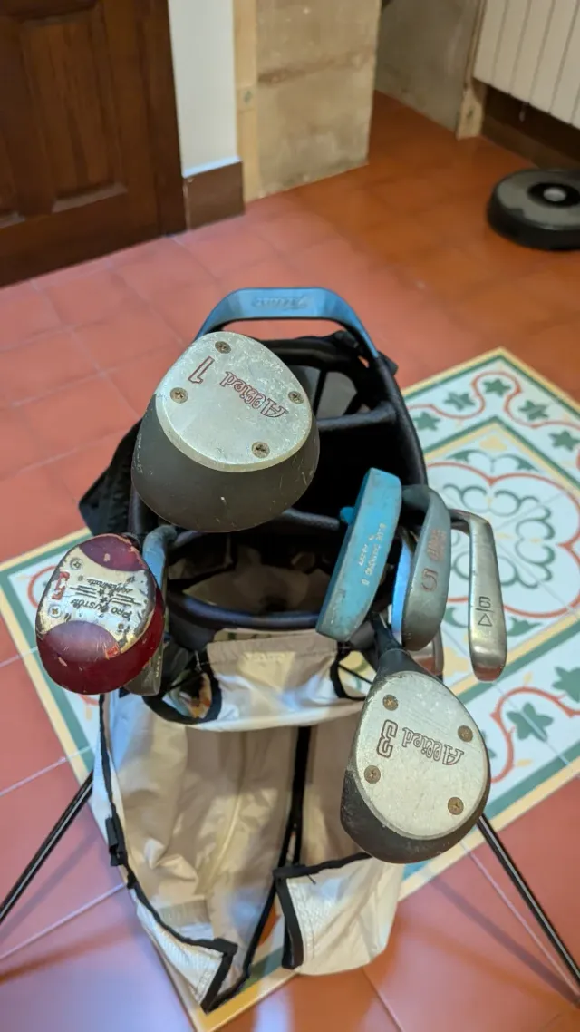 Pack Bolsa Titleist con palos de golf y cepillo