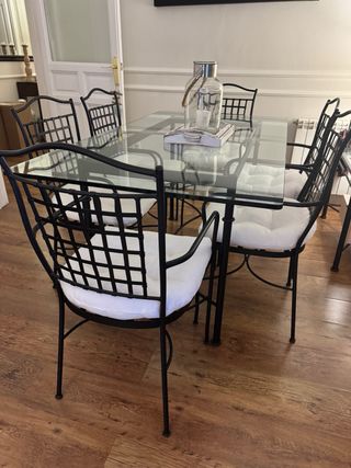 Pack 6 Sillas Comedor Hierro negro