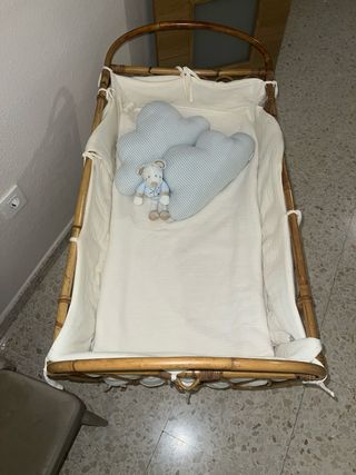 Moisés de bambú XL con ruedas