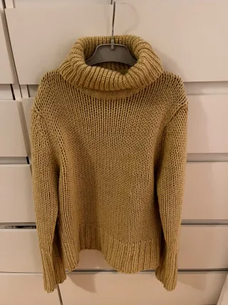 Jersey Cisne Beige con Hilos Dorados Talla 42