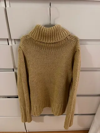 Jersey Cisne Beige con Hilos Dorados Talla 42