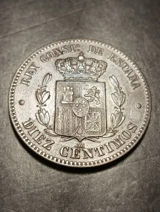Moneda Alfonso XII 10 céntimos 1878