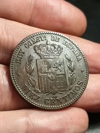 Moneda Alfonso XII 10 céntimos 1878