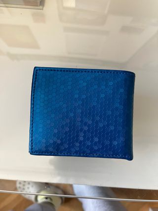 Cartera Múnich Azul Hexagonal