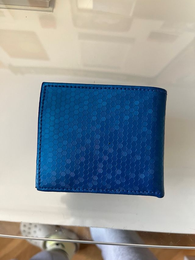 Cartera Múnich Azul Hexagonal