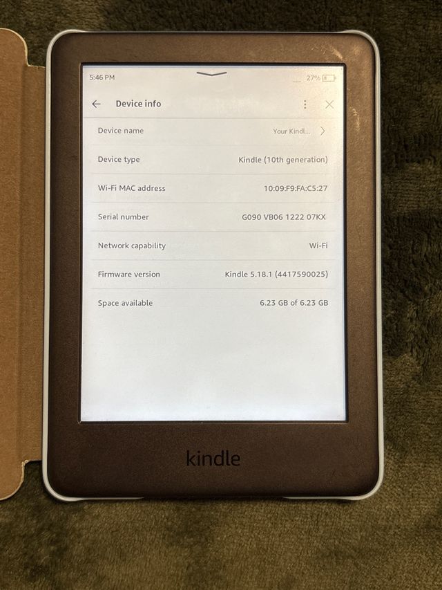 Kindle 10ª Geração Marrom