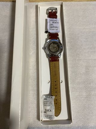 Omega Reloj Automático Caja Marrón Plata