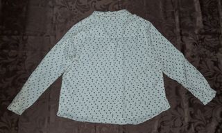 Camisa mujer sin estrenar blanca florecitas negras