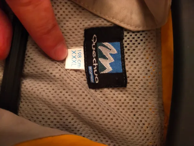 Abrigo Decathlon Hombre Beige/Amarillo