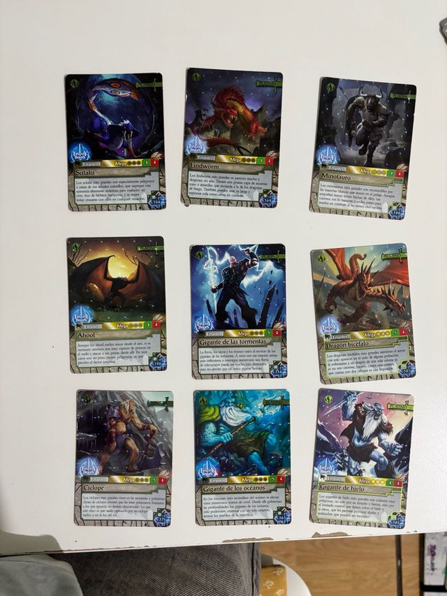 9 Cartas Platino Fantasy Riders