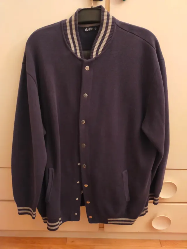 Chaqueta Dustin azul y gris talla grande