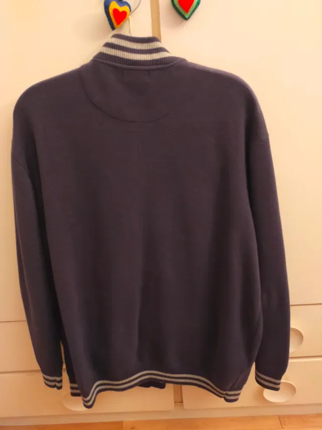 Chaqueta Dustin azul y gris talla grande