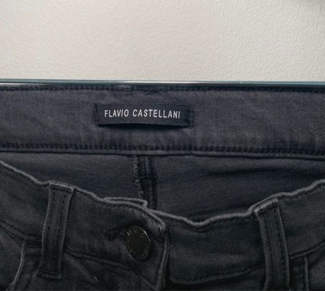 Jeans skinny grigi donna strappati