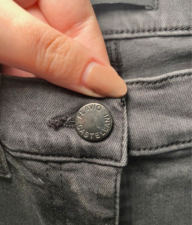 Jeans skinny grigi donna strappati