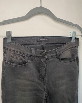 Jeans skinny grigi donna strappati