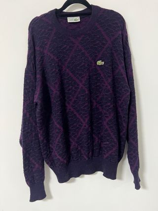 Maglione Lacoste Viola Raro Taglia M