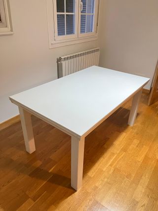 Mesa de comedor blanca madera
