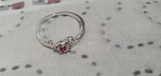 Anillo Plata Rosa Bella
