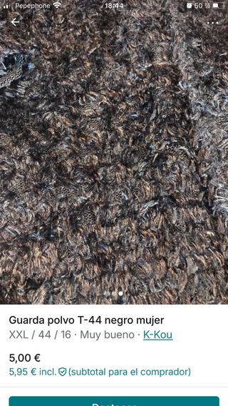 Chaqueta larga negra T-44 mujer