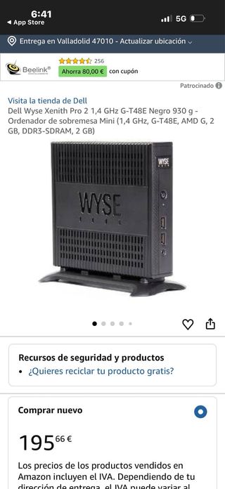 Ordenador Mini Dell Wyse Xenith Pro 2