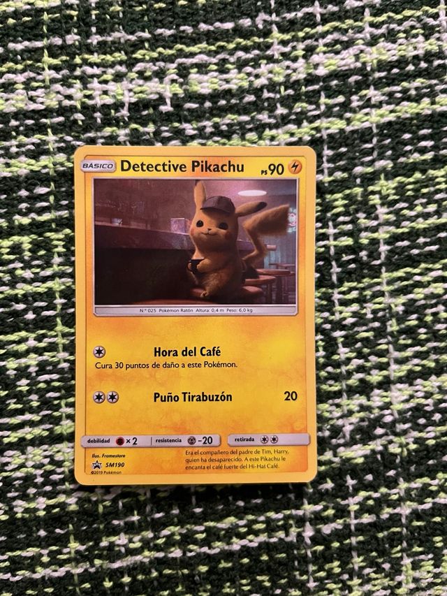 Carta Pokémon Detective Pikachu Básico PS90