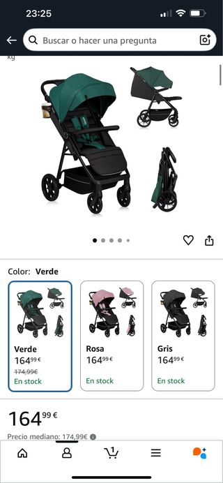 Silla de paseo Lionelo verde