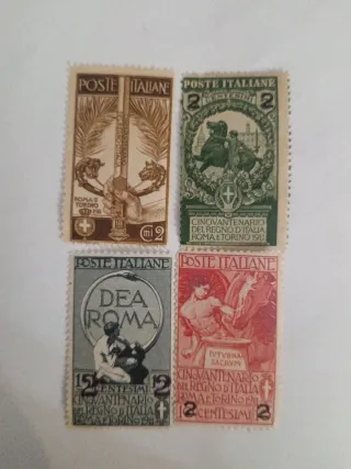 4 Francobolli Italiani 1911